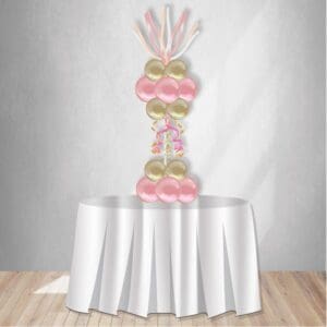 Topiary balloon centerpiece is an affordable way to create a significant impact, beautifully decorated in your colors.