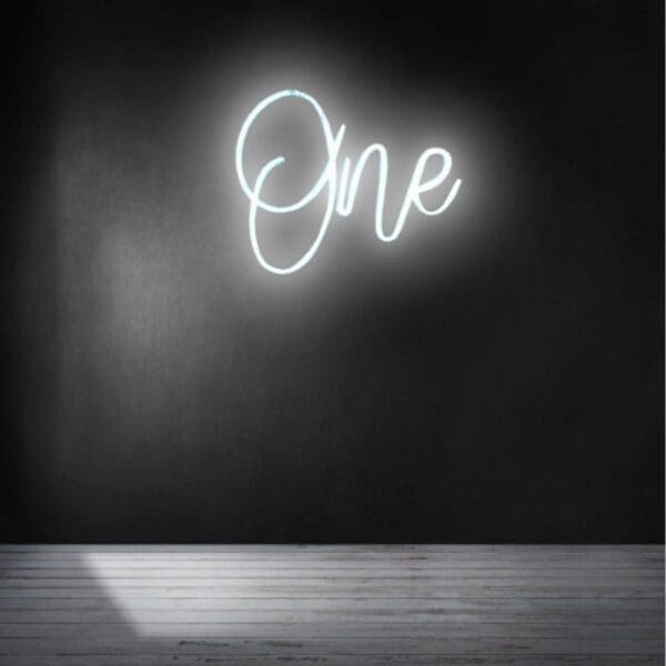 Check out our new NEON light-up sign, "ONE," which is a stylish and perfect addition to any of our backdrops for your child's first birthday! 