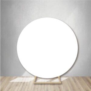 Beautiful White Round Spandex Backdrops are perfect for any event!