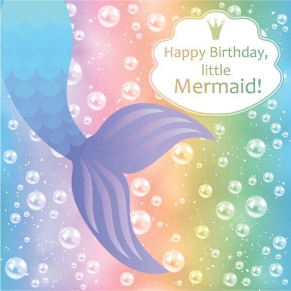 Happy Birthday Little Mermaid Banner
