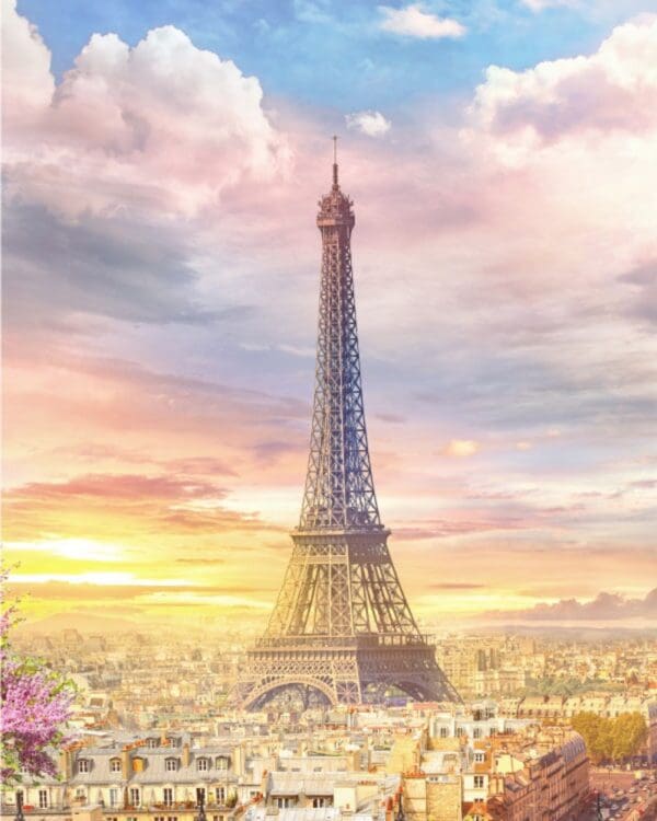 Paris Eiffel Tower banner for parties