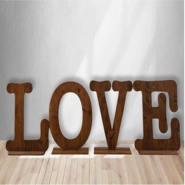 Our beautiful LOVE Marquee Rustic Letters are a beautiful addition to your wedding or shower.