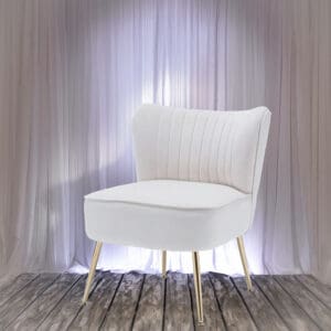 Ivory Velvet Chair