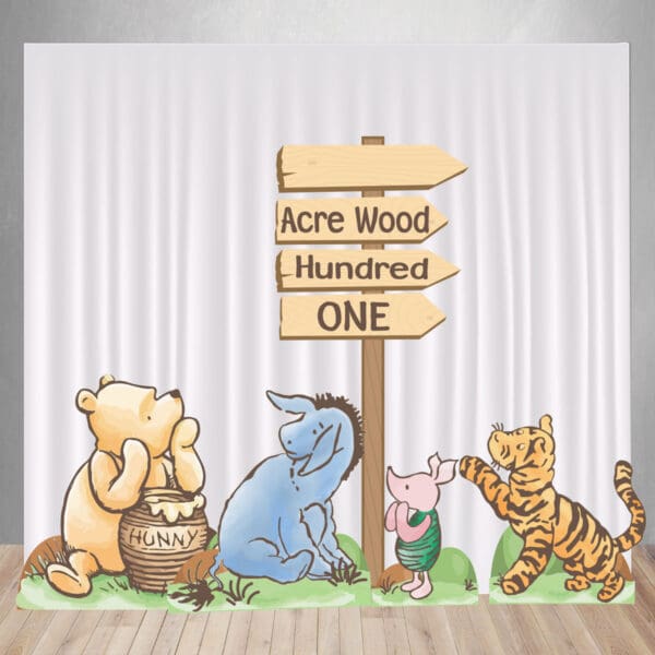Classic Pooh Characters wooden props