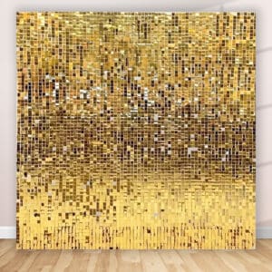 gold sequin wall